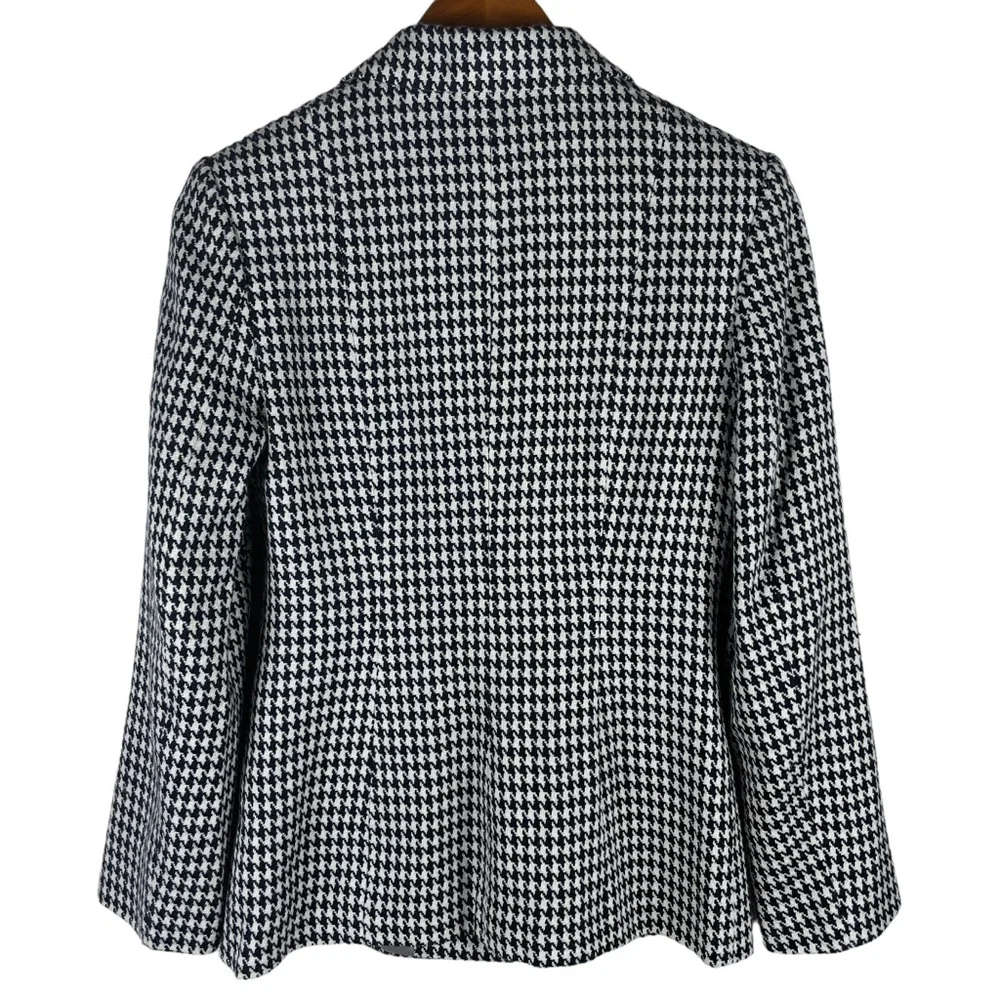 Theme Black & White Houndstooth Blazer in Size Small - Picture 2 of 11